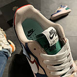 Жіночі кросівки Nike Air Force 1 White Green Blue, жіночі кросівки найк аір форс 1, фото 7