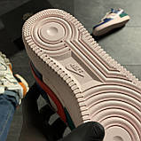 Жіночі кросівки Nike Air Force 1 White Green Blue, жіночі кросівки найк аір форс 1, фото 9