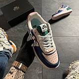 Жіночі кросівки Nike Air Force 1 White Green Blue, жіночі кросівки найк аір форс 1, фото 2