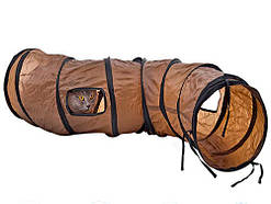 Тунель для кішок 120x25см нейлоновий, що шурхотить S-подібний тунель