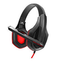 Игровые наушники с микрофоном Gemix X-340 Gaming Black/Red, игровая гарнитура, фото 2