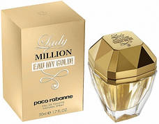 Paco Rabanne Lady Million Eau My Gold Туалетна вода EDT 80ml (Пако Рабане Леді Мільйон Травень Голд) Жіночі, фото 3