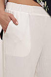 ✔️ Летний женский костюм блузка и брюки большого размера 54-62 размера белый, фото 3