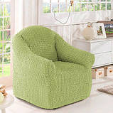 Чохол натяжний на диван і 2 крісла без оборки DONNA бордова Туреччина 221, фото 8