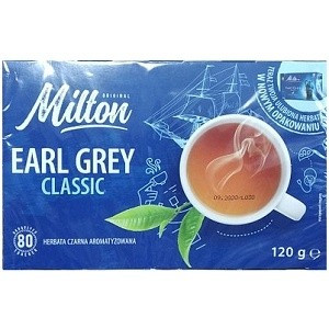 Чай чорний з бергамотом у пакетах Milton Earl Grey (80шт), 120г Польща