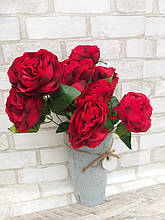 Троянди штучні для інтер'єру, 9 гілочок, h-48 cm