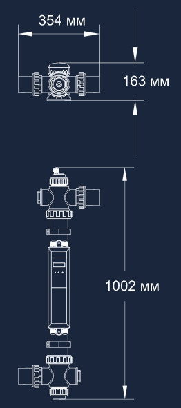 Габаритні розміри Emaux Nano Tech UV40 Timer