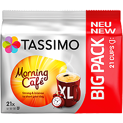 Кава в капсулах Tassimo Morning Cafe Strong & Intense 21 порція - Тассімо 21 капсула BIG PACK