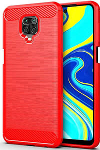 Чохол-накладка Carbon для Xiaomi Redmi Note 9 Pro / Note 9S / Note 9 Pro Max (Red)