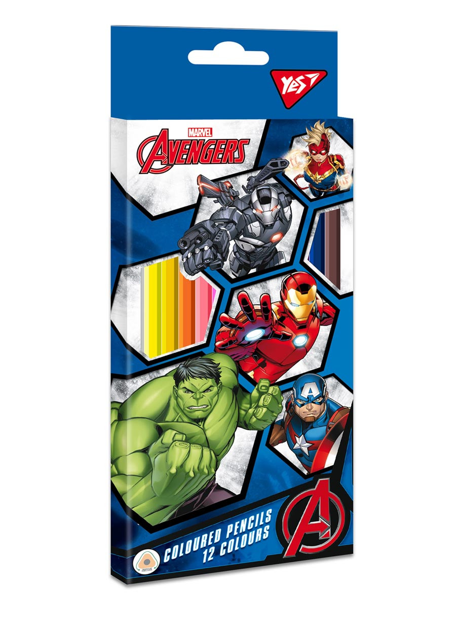Олівці кольорові YES 12 цв. "Marvel"