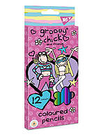 Карандаши цветные YES 12 цв. "Groovy Chick"