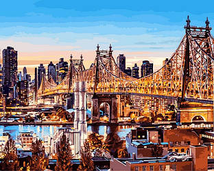Картина за номерами на полотні з підрамником Міст Куїнсберо в Нью-Йорку