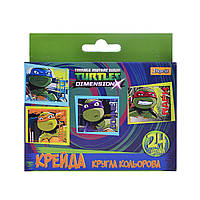 Мел цветной круглый 24 шт"Ninja Turtles"