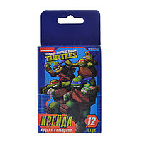 Мел цветной, круглый, 12 шт "Ninja Turtles"