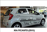 Молдинги на двері для KIA Picanto Mk2 5dr 2011-2017, фото 2
