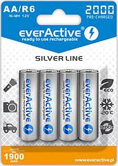 Акумулятор everActive EVHRL6-2000, AA/(HR6), 2000mAh, LSD Ni-MH, блістер 4шт
