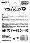 Акумулятор everActive EVHRL6-2000, AA/(HR6), 2000mAh, LSD Ni-MH, блістер 4шт, фото 2