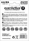 Акумулятор everActive EVHRL6-2600, AA/(HR6), 2600mAh, LSD Ni-MH, блістер 4шт, фото 2