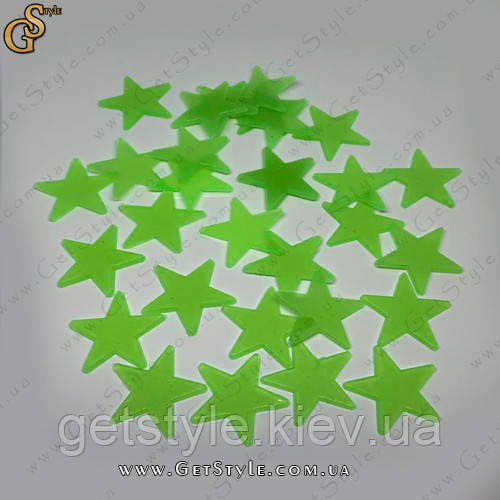 Світні зірки — "Glow Stars" — 100 шт. + 12 фігурок (місяць, місяць), фото 1
