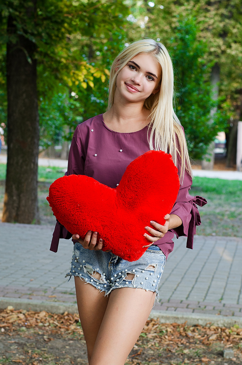 Плюшеве серце 40 см