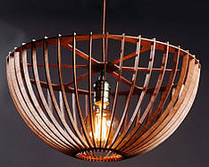 Люстра деревянная СОНЦЕ by smartwood | Люстра лофт | Дизайнерский потолочный светильник