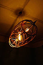Люстра дерев'яна СОНЦЕ by smartwood  ⁇  Люстра лофт  ⁇  Дизайнерський стельовий світильник, фото 3