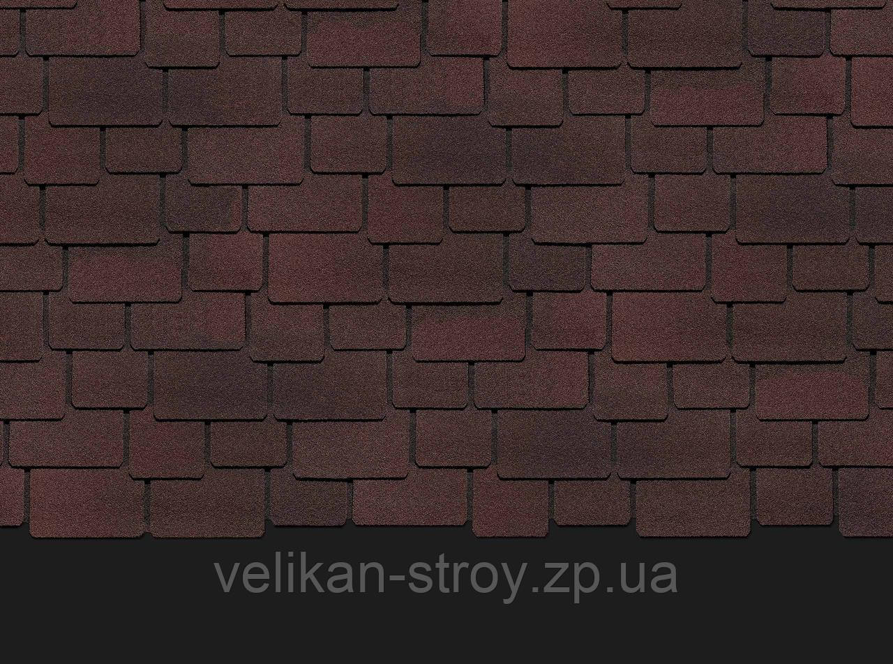 Бітумова черепиця Docke Pie Сапоро Серія Premium Зрілий каштан