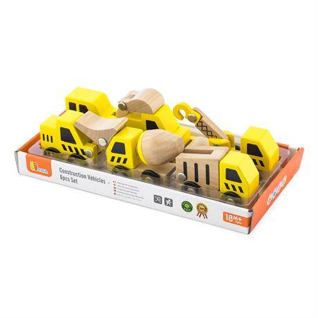 Набір машинок Viga Toys Будтехніка 6 шт. (50541), фото 1