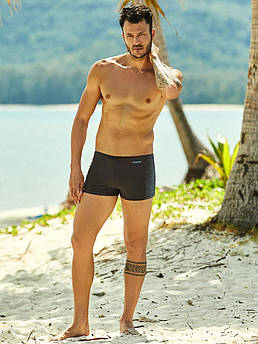 Стильні чоловічі купальні боксери Henderson 37805 E90 Hide в сірому кольорі