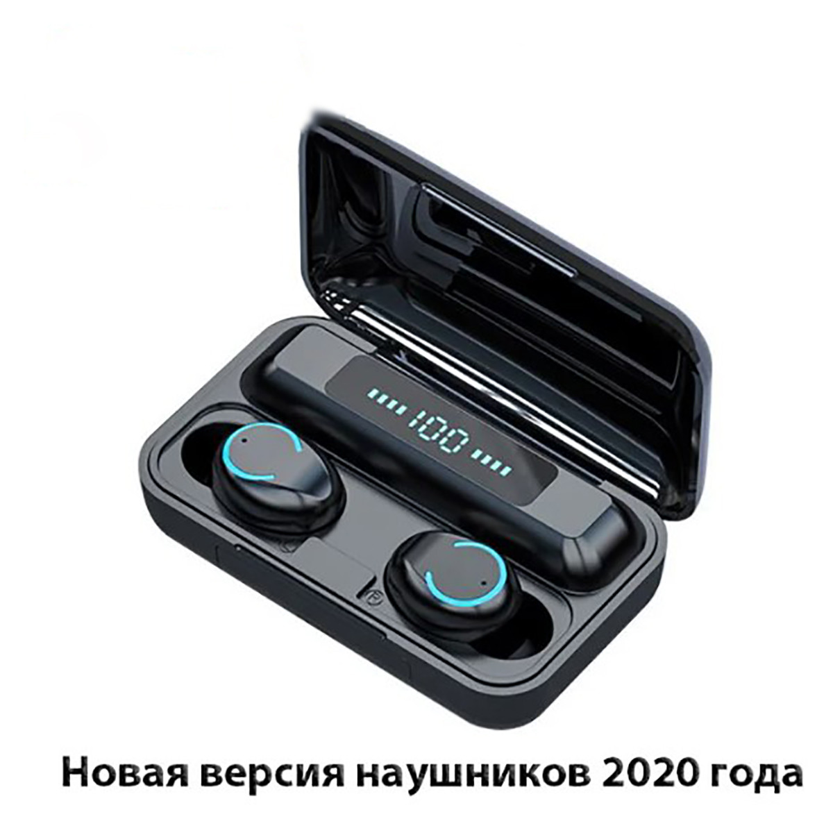 Бездротові навушники Wi-pods F9 блютуз-гарнітура Bluetooth навушники 5.0 ОРІГІНАЛ кейс з екраном, фото 1