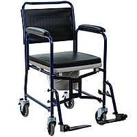 Складне крісло-каталка з санітарним оснащенням OSD-YU-JBS367A, Стілець-туалет для інвалідів