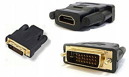 Перехідник шт. DVI-D(24+1) -гн.HDMI, gold, пластик