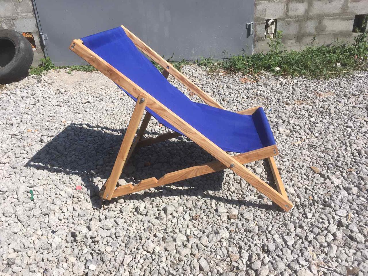 Кресло шезлонг Ясень деревянный складной для пляжа и бассейна Оксфорд - фото 3 - id-p1171226475