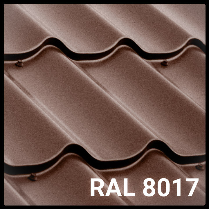 Металочерепиця KapitelSteel RAL 8017 PE 0,5 мм (Бельгія) з доставкою в Дніпр.