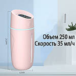 Зволожувач повітря портативний Adna Humidifier Q1 дифузор компактний,мийка повітря з LED підсвічуванням. Рожевий, фото 4