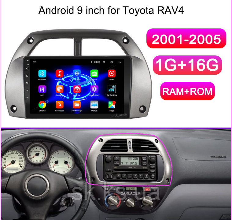 Junsun 4G Android магнітолу для Toyota RAV4 Rav 4 2001-2005