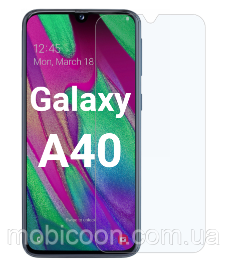 Захисне скло на Samsung Galaxy A40 A405 прозоре 2.5 D 9H (самсунг галаксі а40)