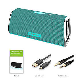 Портативна бездротова колонка Hopestar H23 (Bluetooth мікрофон Power Bank USB) Green