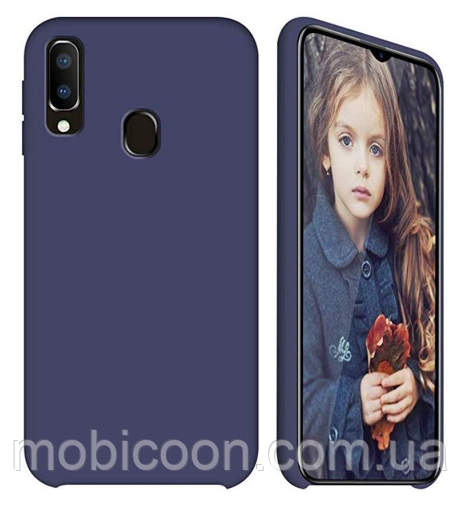 Чохол Silicone Case для Samsung Galaxy A40 A405 синій (самсунг галаксі а40)
