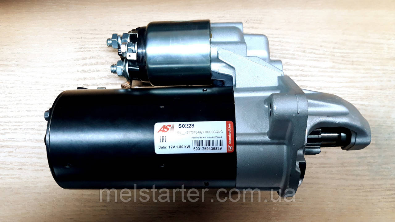 Стартер S0228 (Bosch, BMW) 12В, 1,8КВТ, 9Z