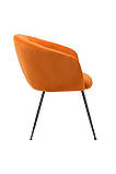 Крісло M-60 вельвет мідний оранж + чорний метал від Vetro Mebel, фото 8