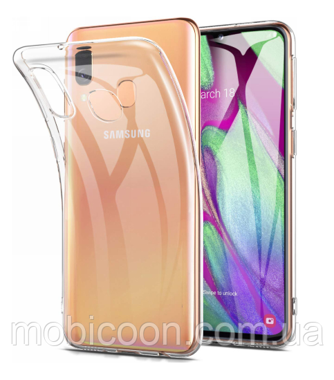Чохол силіконовий для Samsung Galaxy A40 A405 ультратонкий прозорий (самсунг галаксі а40)