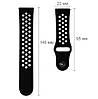 Спортивний ремінець Primolux Perfor Sport з перфорацією для годинника Xiaomi Amazfit GTR / Lite 47 mm - Black&Grey, фото 6