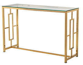 Консоль CL-3 прозорий + золото 120*40*78(H) TM Vetro Mebel, фото 3