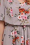 ✔️ Літній шовкове плаття вільний з поясом великого розміру 54-60 різні забарвлення, фото 2