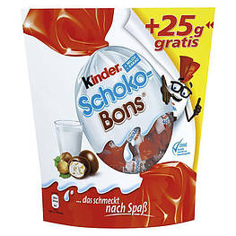 Kinder Schoko Bons Цукерки у формі міні яєць із молочного шоколаду з вершковою начинкою та подрібненим фундуком