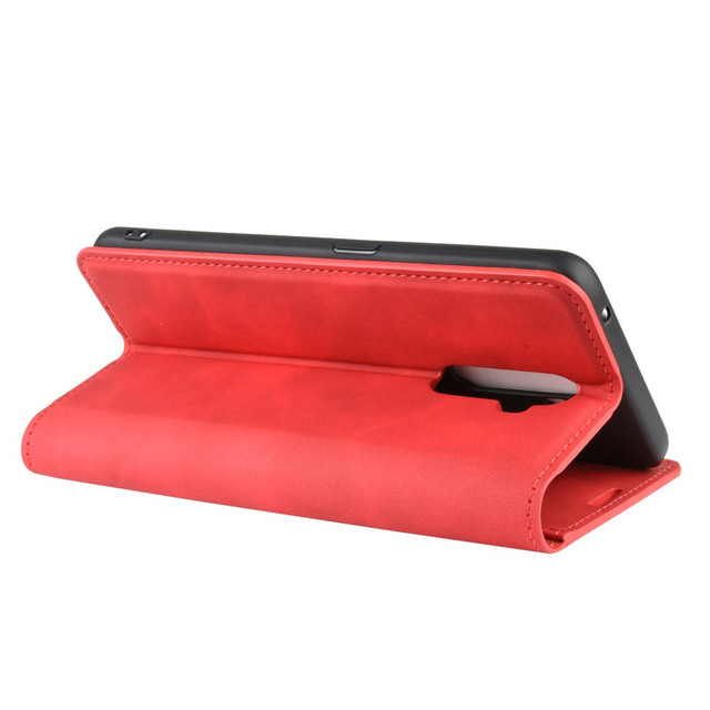 Чехол книжка для Realme X2 Pro velvet красный - 1