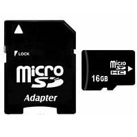 Карта памяти 16Gb microSDHC class 10 + adapter SD
