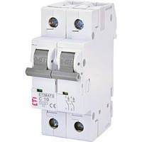 Автоматичний вимикач ETIMAT 6 10A 2P характеристика С 6kA ETI