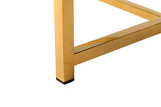 Стіл журнальний CL-1 прозорий + золото 120*60*40(H) TM Vetro Mebel, фото 4